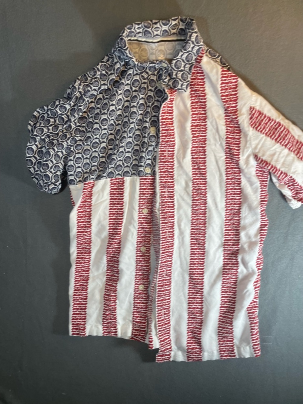 Budweiser "American Eagle" All-Over Print (AOP) button-down shirt.